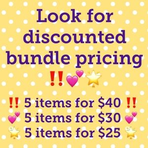 ‼️💕🌟 Discounted Bundle Pricing Available ‼️💕🌟